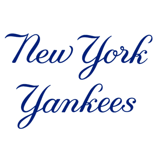 New York Yankees Script Logo Iron On Transfer (Heat Transfer ...