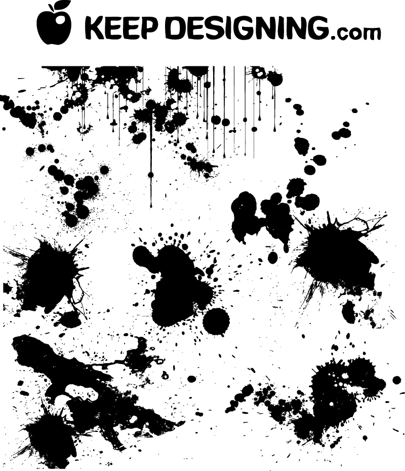 Grunge Paint Splatter Vectors - Free - Free Vector Download ...