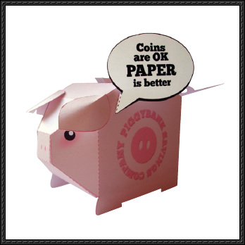 Piggy Bank Papercrafts | PaperCraftSquare.com