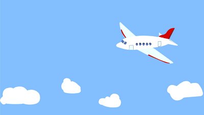 Cartoon Airplane Flying Over The Clouds Stock Footage Video 397714 ...