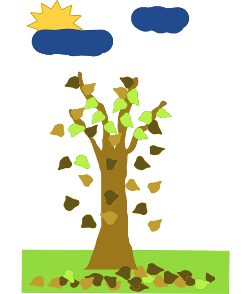 Tree With Leaves Falling clip art - vector clip art online ...