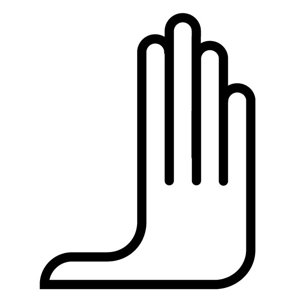 Left Frame Hand Symbol: Free Graphic, Pictogram, Icon, Visual