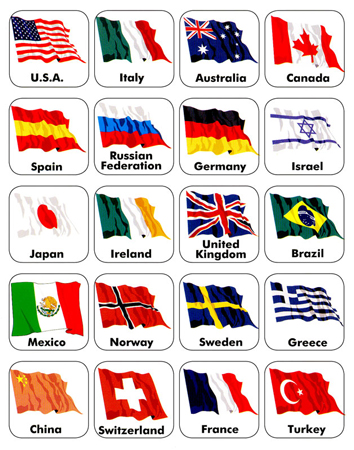 FLAGS FROM AROUND THE WORLD STICKERS-Carlex Online.com