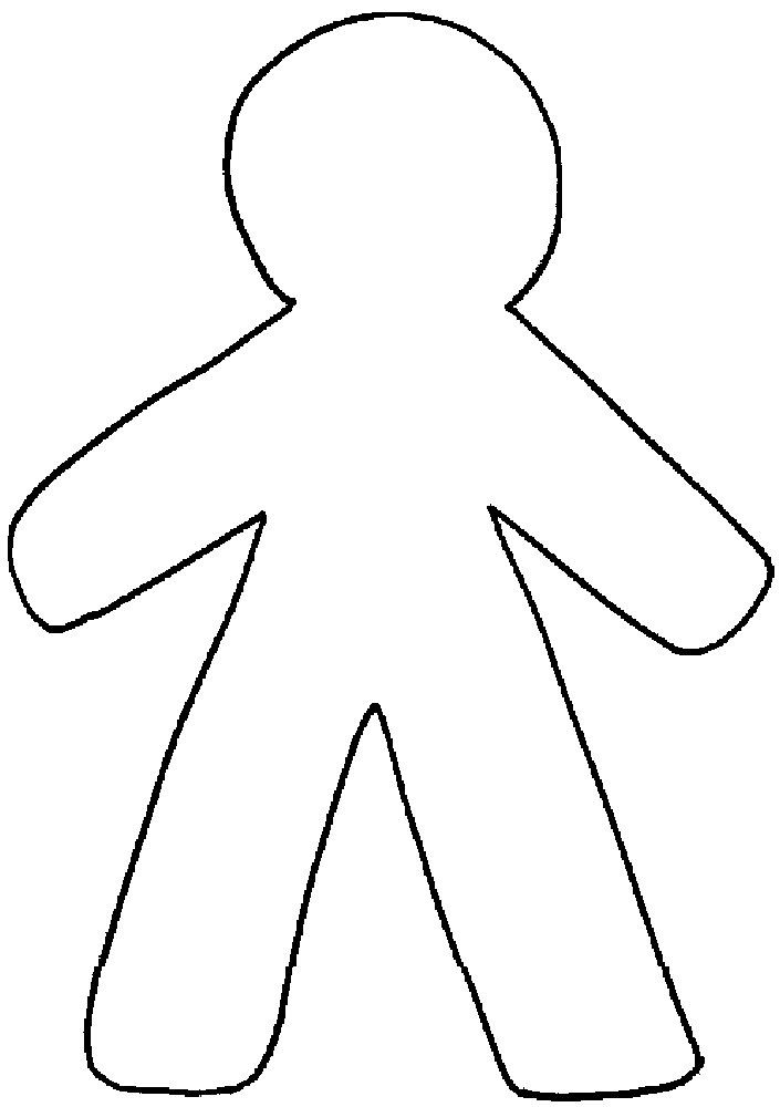 Gingerbread Man Outline - preschool | Preschool - CREATIVE ART ...