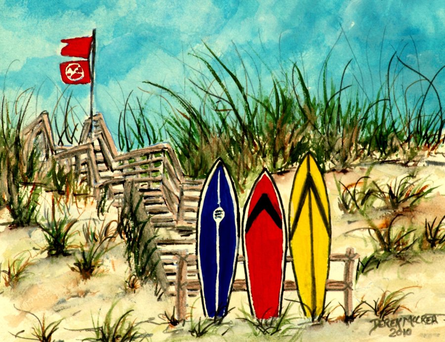 surfboard surf beach art print by derekmccrea on DeviantArt