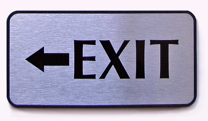 Exit Signs for Office Wall | Check-Out Signs | Policy Wall Signs ...