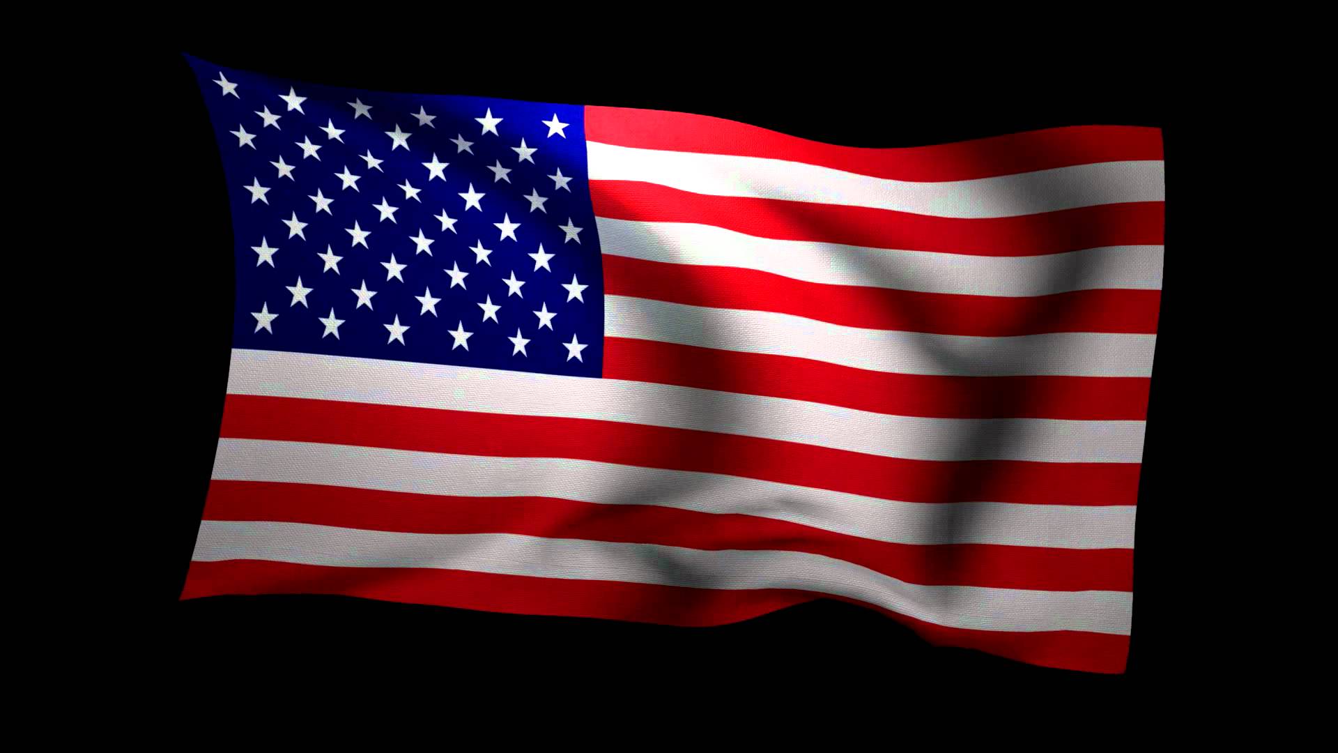 3D Rendering of the flag of the United States waving in the wind ...