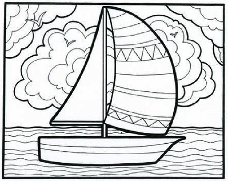 It's a smoooooth sailboat coloring book page from our classic ...