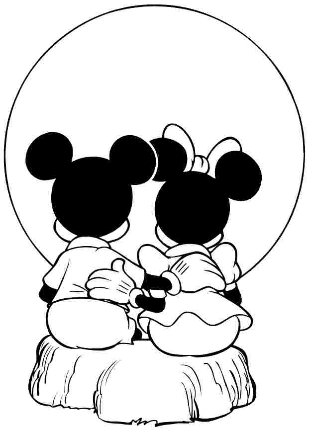Free Cartoon Disney Minnie Mouse Coloring Sheets For Kids & Girls #