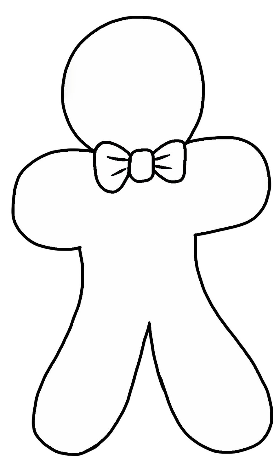 Gingerbread Man Outline Cliparts co