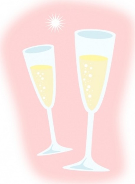 Champagne Glasses clip art Vector | Free Download