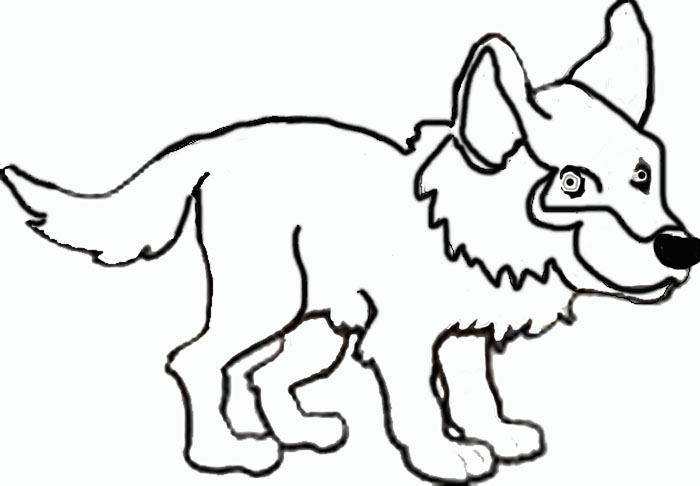 COLOR BOOK Cartoon Wolf