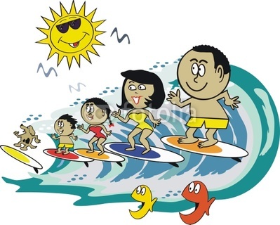 African family surfing cartoon" Stock image and royalty-free ...