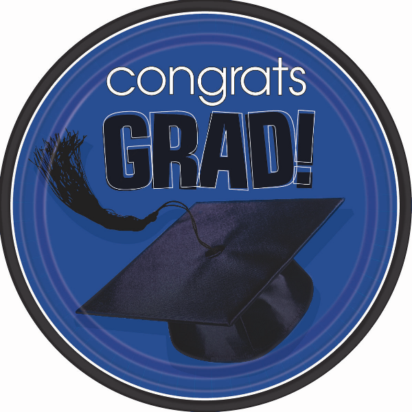 Congrats Grad Blue Special Occasions Party Supplies | Wally's ...