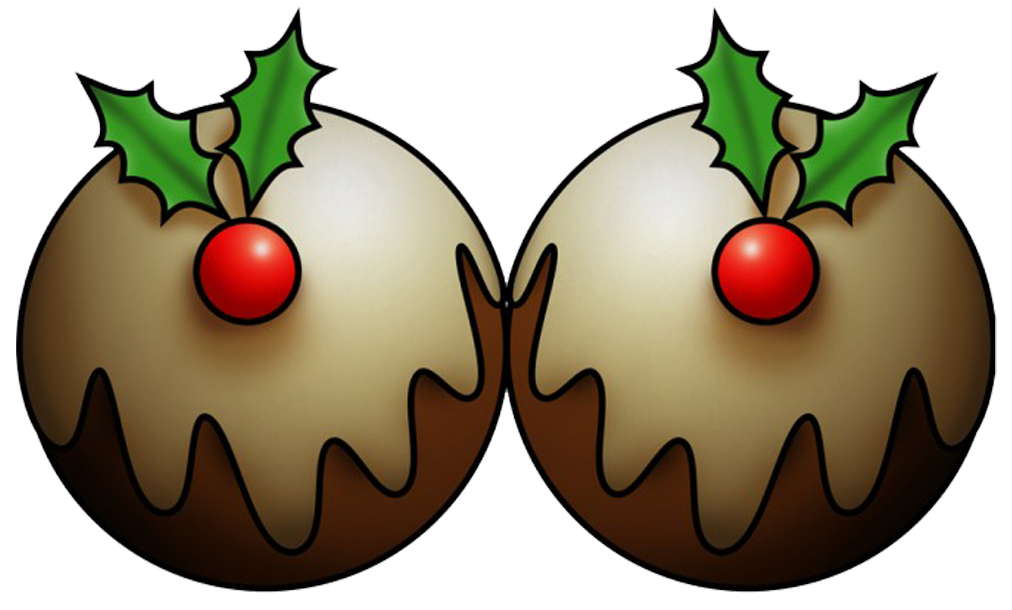 Christmas Puddings image - vector clip art online, royalty free ...