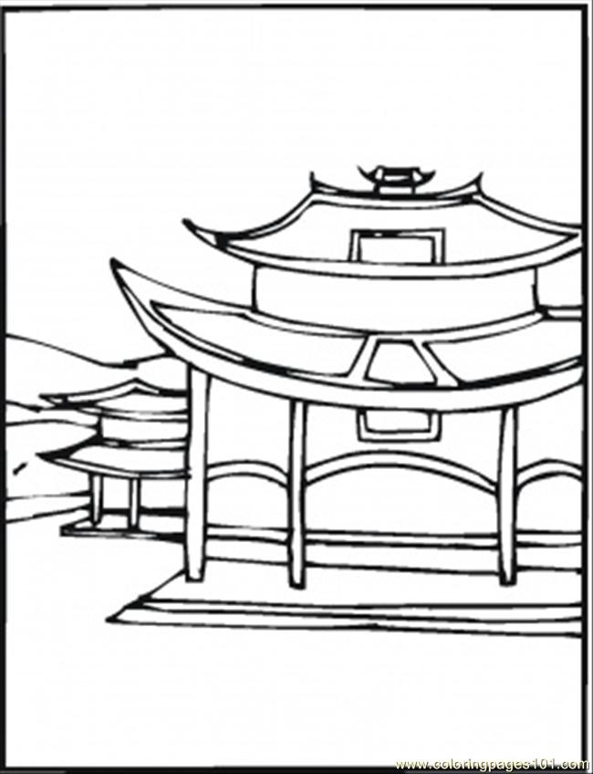 Village In China coloring page - Free Printable Coloring Pages