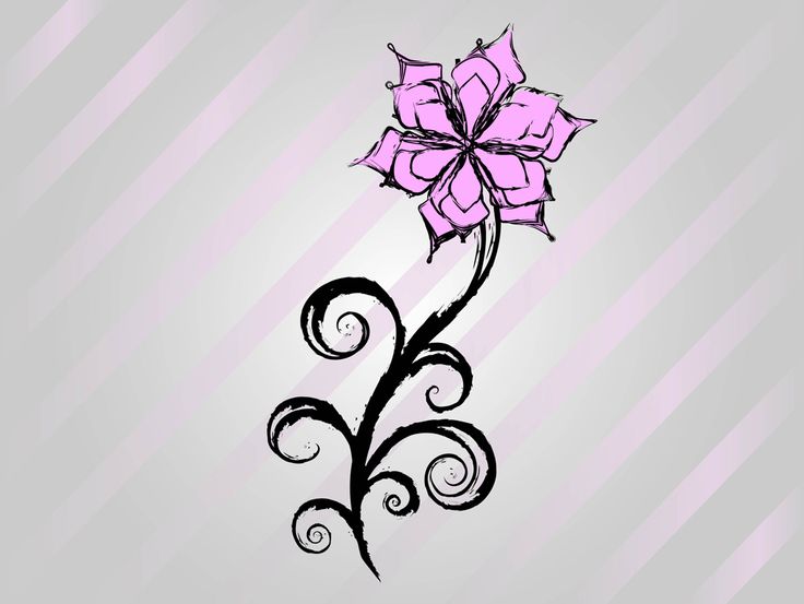 cool easy flower designs to draw on paper | Free Flower Vector ...