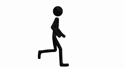 Stick Man Running On A White Background Stock Footage Video 947281 ...