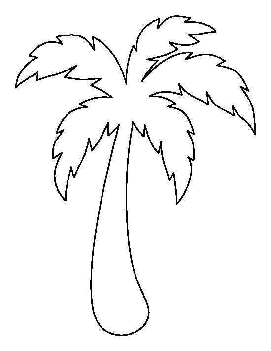Palm tree pattern. Use the printable outline for crafts, creating ...