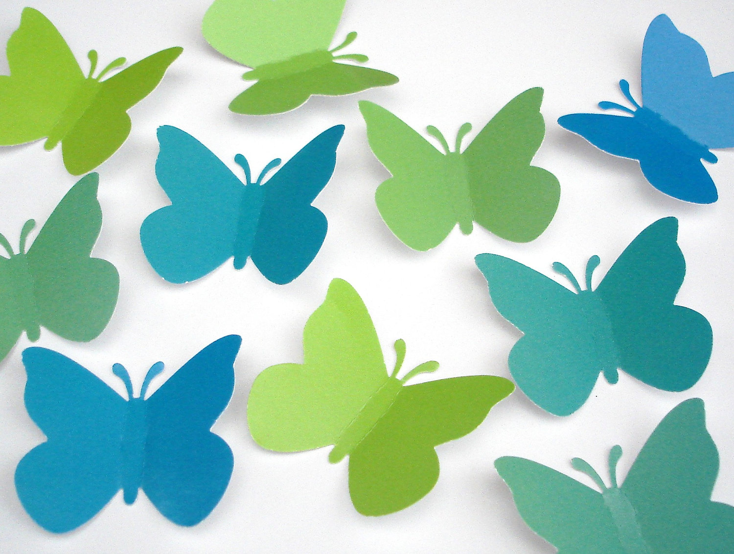 50 Rainbow Butterfly punch die cut cutouts mobile by BelowBlink