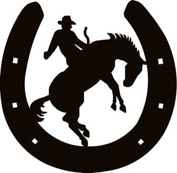 Horseshoe decal 3, hats and boots decals, cowboy decals, cowgirl ...
