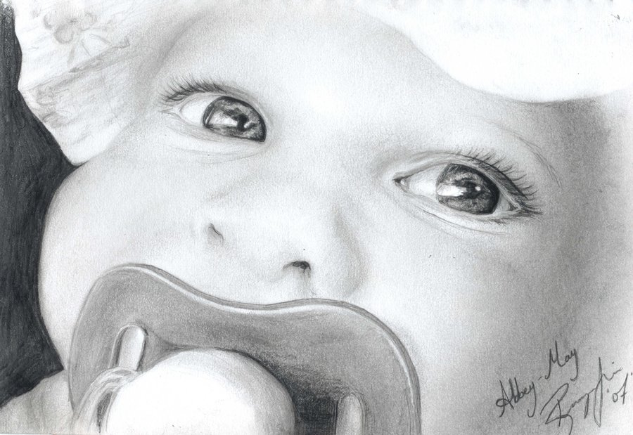 Baby drawing by bronart on DeviantArt