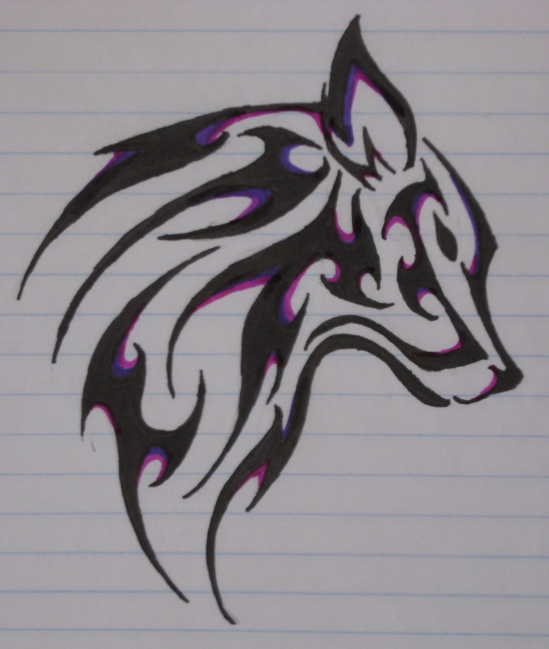 black-and-purple-colour-wolf- ...
