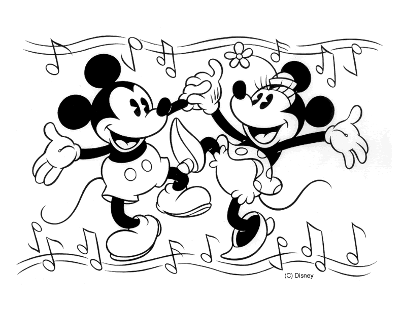 Minnie Mouse Outline - AZ Coloring Pages