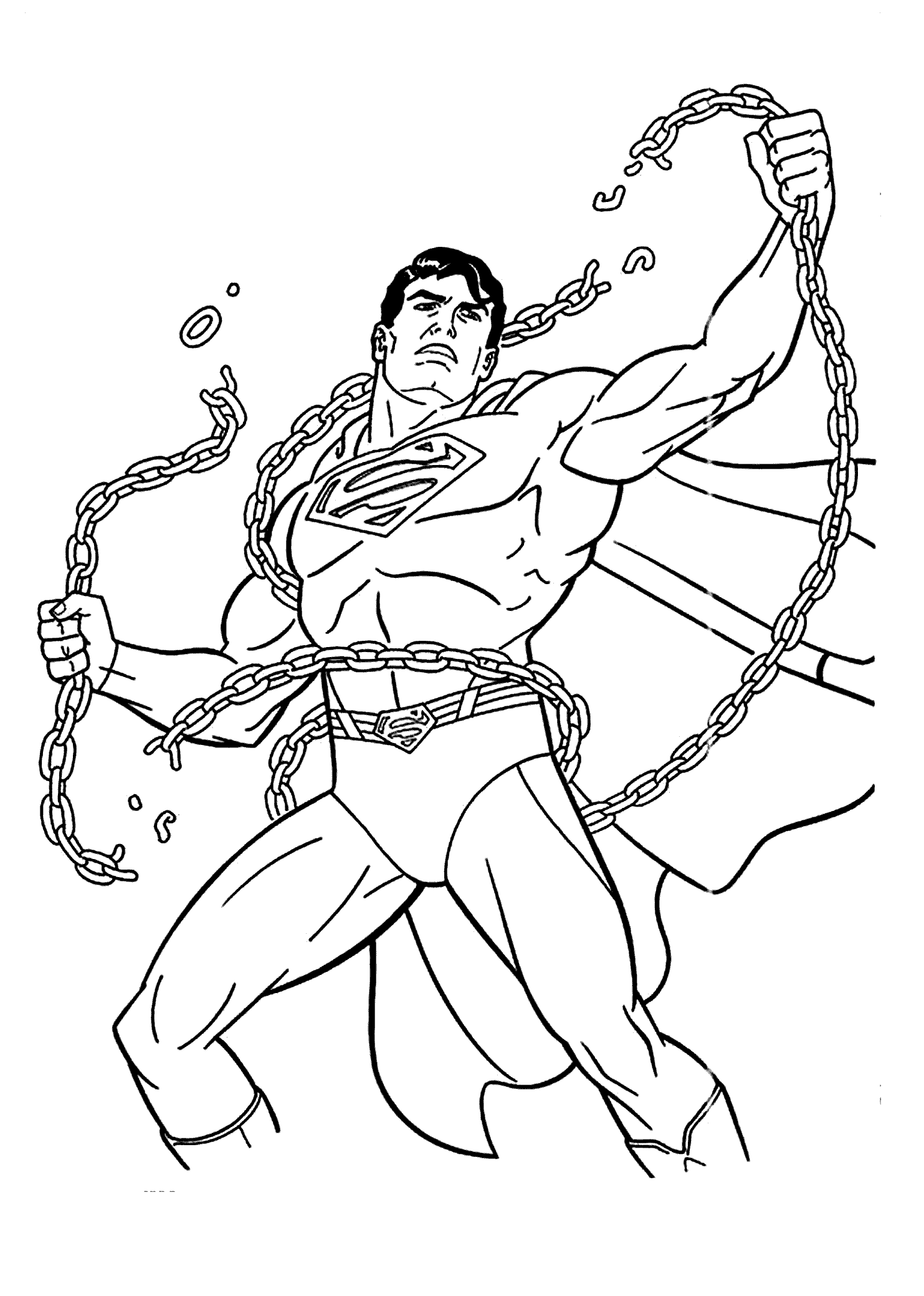Superman coloring pages for kids printable free | coloing-4kids.com