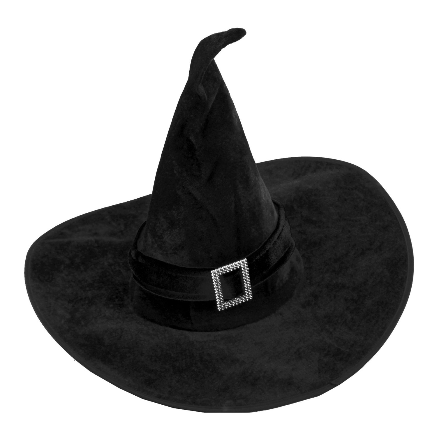 Amazon.com: Black Velour Witch Hat Halloween Fancy Dress: Toys & Games