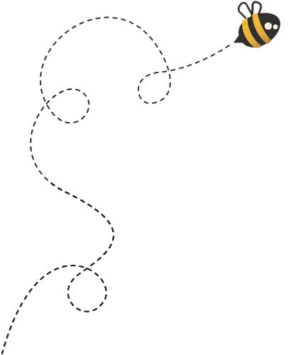 I like the dotted trail in this logo of the bee | Jack Bee Thimbe ...