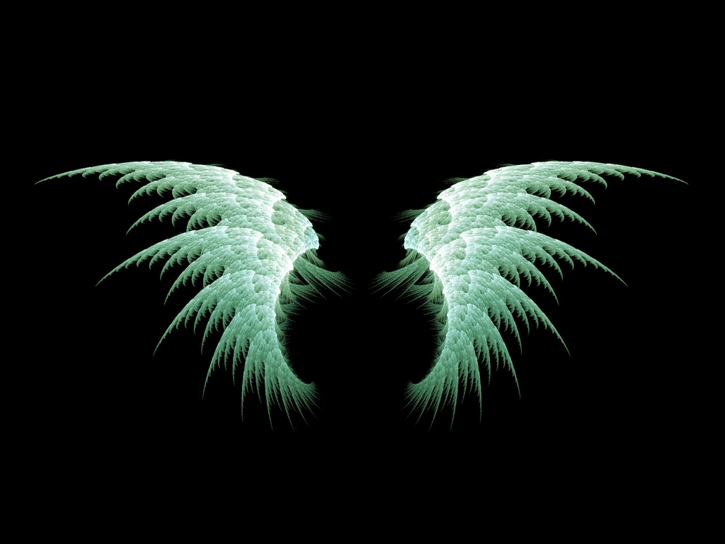 Green Angel Wings Wallpaper - Full HD Wallpapers