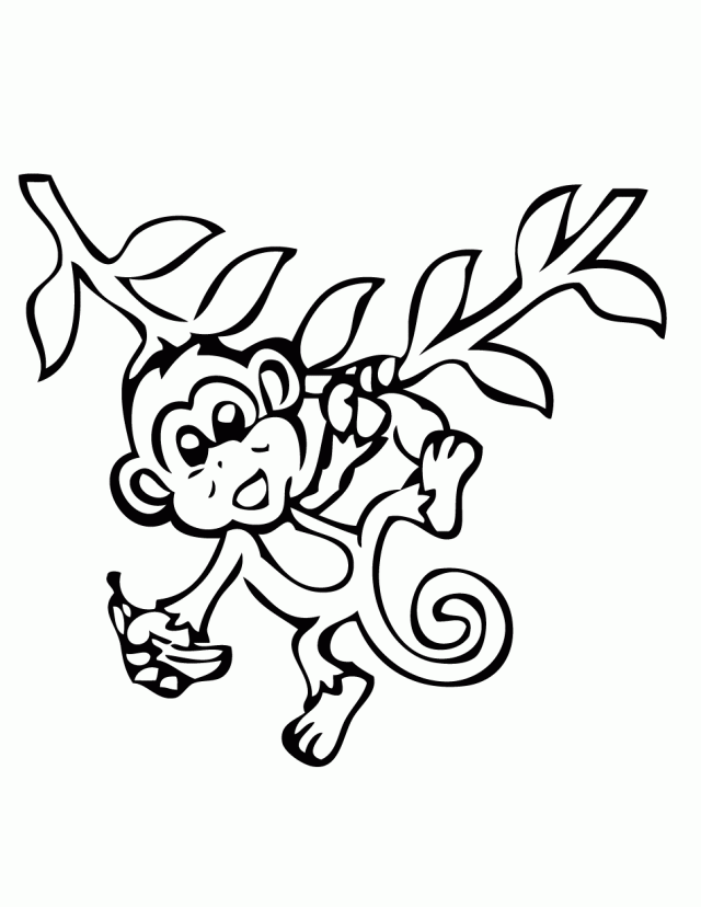 Printable Monkey Coloring Pages Monkey Coloring Pages Print 230132 ...