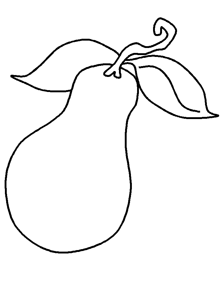 Pear Fruit Coloring Page for kids | HelloColoring.com | Coloring Pages