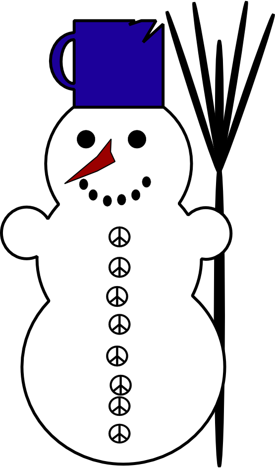 clipartist.net » Clip Art » Snowman Art Peace Symbol Scalable ...