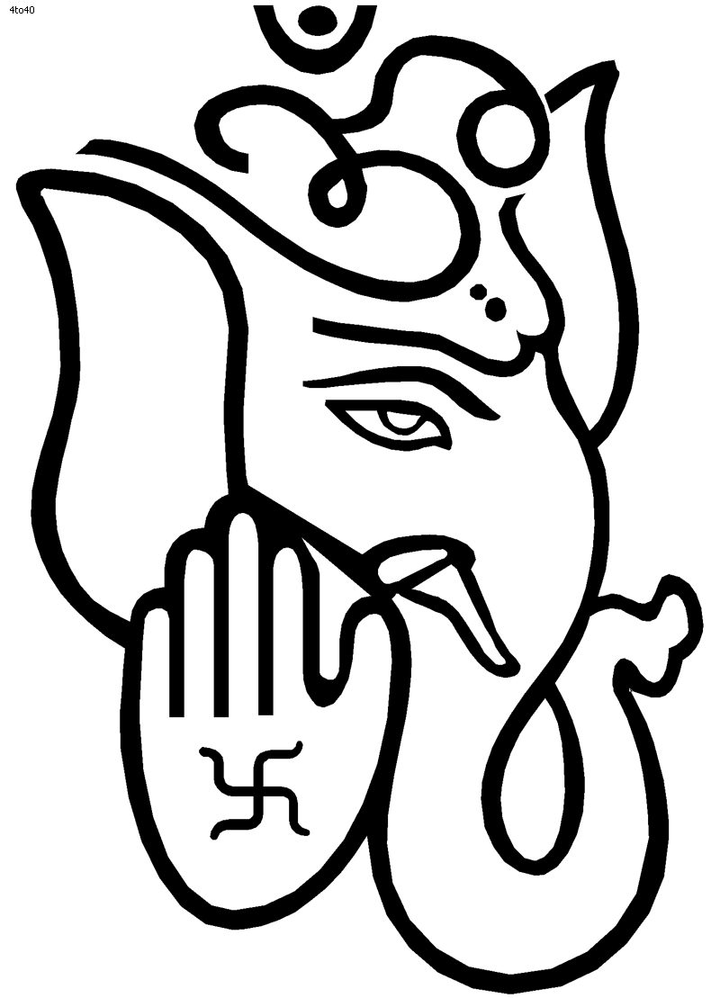 Ganesh Outline - Cliparts.co