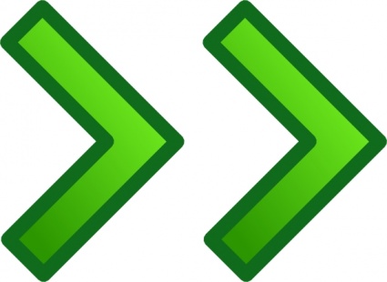 Download Green Right Double Arrows Set clip art Vector Free