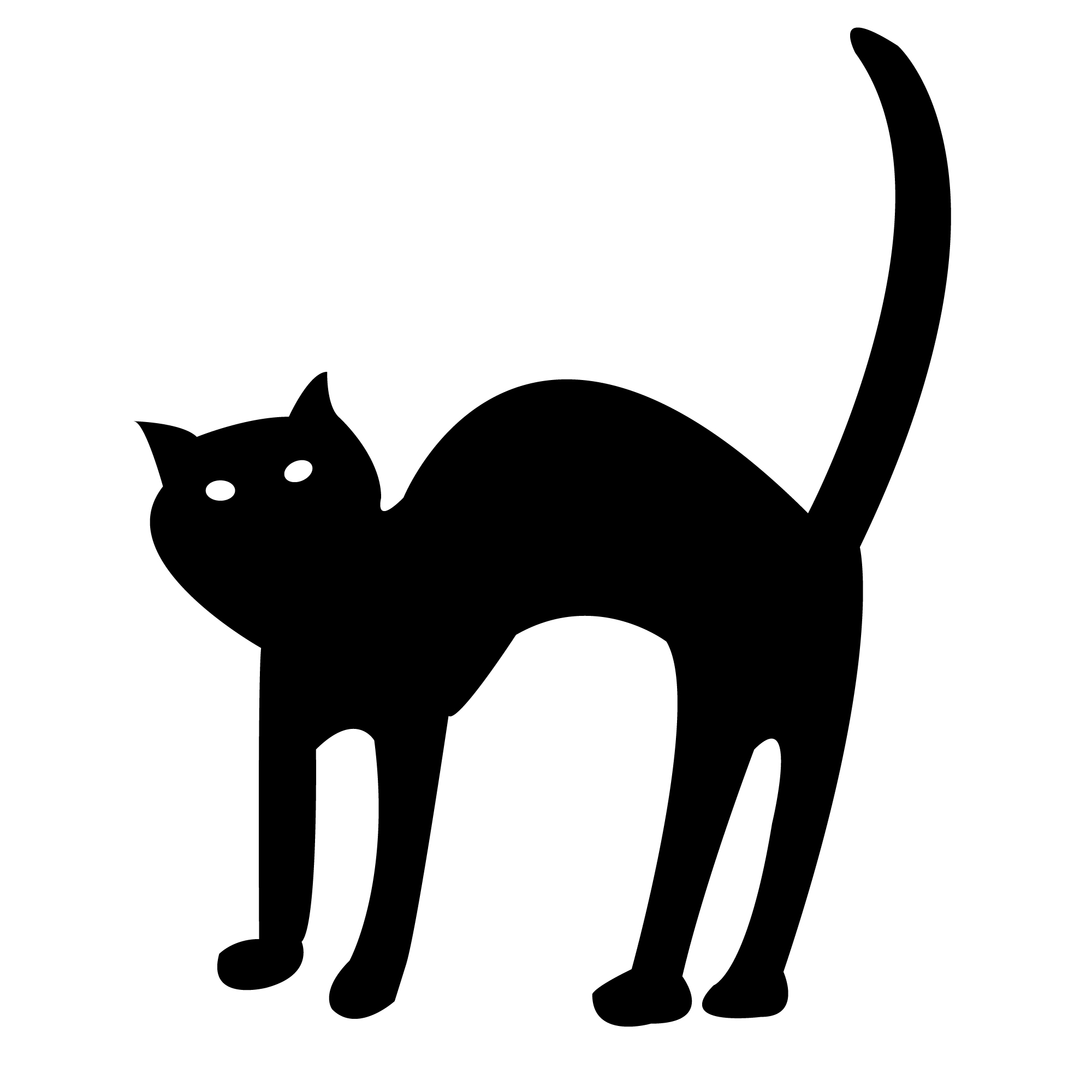 Printable Halloween Cat Silhouette