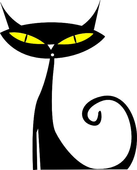 Black Cat clip art - vector clip art online, royalty free & public ...