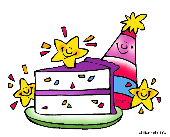 Free Food Clip Art by Phillip Martin, Birthday Cake