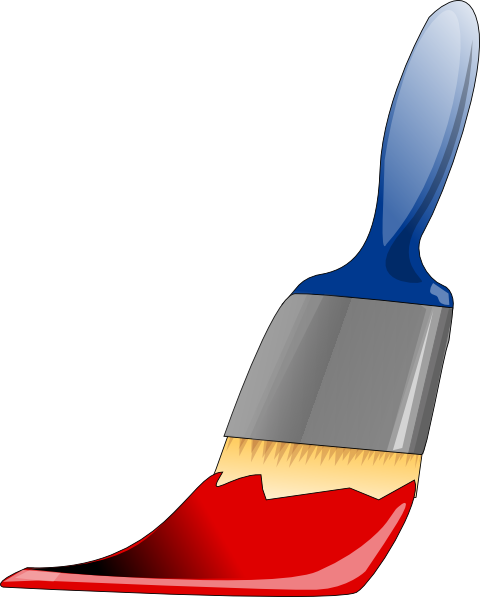 Paint Brush clip art - vector clip art online, royalty free ...