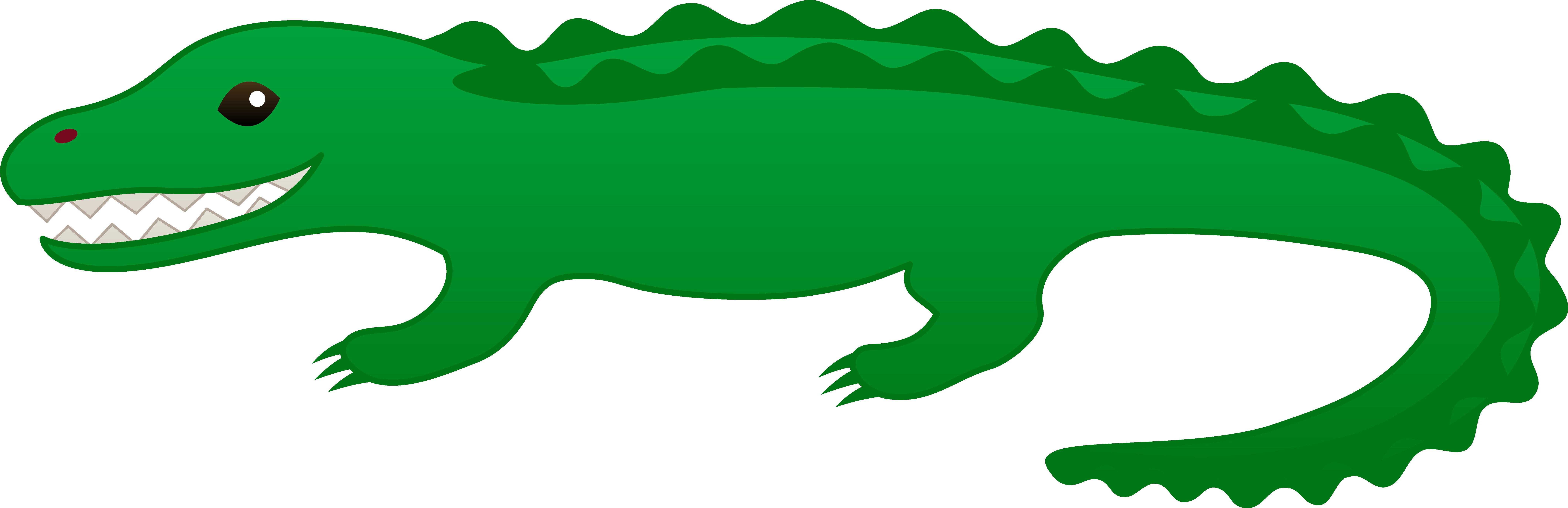 Cute Green Alligator Clip Art - Free Clip Art