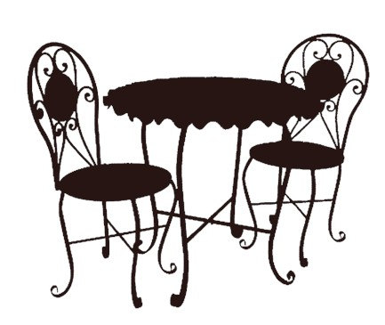 bistro cafe furniture set black clip art by DigitalGraphicsShop