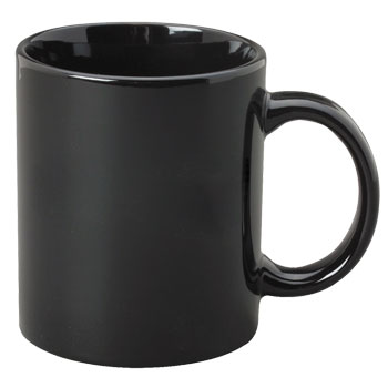 11 oz c-handle coffee mug - black [10309] : Splendids Dinnerware ...