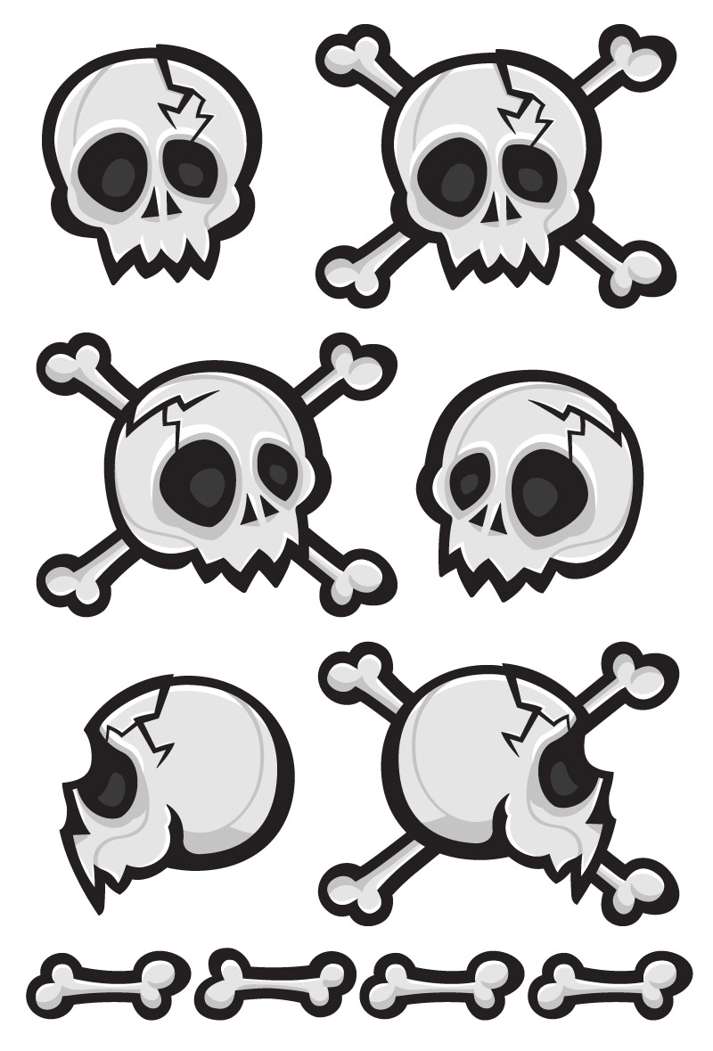 cartoon skulls Colouring Pages (page 2)