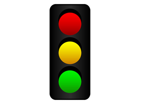 Road Traffic Light - Red, Green & Yellow Signal | vector clipart icon