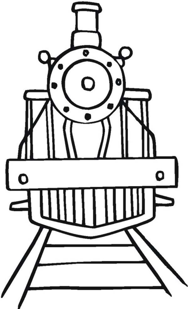 Train Picture from Front Angle Coloring Page | Color Luna