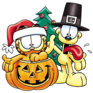 Garfield Odie Halloween Thanksgiving Christmas Holiday Cartoon ...