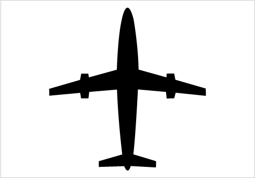 Airplane Silhouette Vector Graphics Plane Silhouette illustration ...