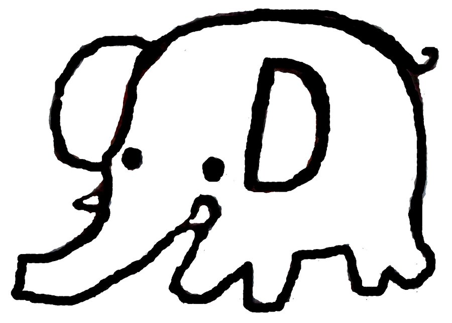Elephant Line Drawings